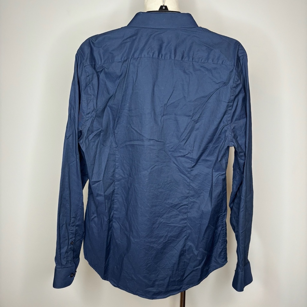 Express- Blue Extra Slim Button Down - Picture 2 of 2